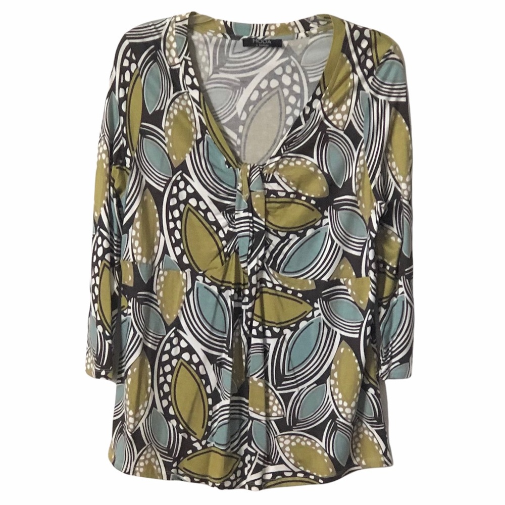 MODA at GEORGE WOMENS LONG SLEEVE V NECK TOP SZ XL